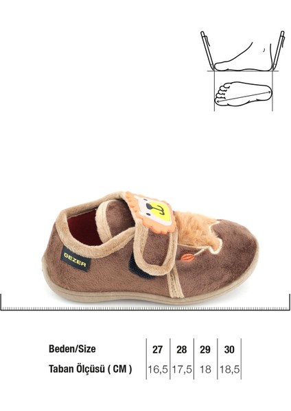 Kışlık Cırtlı Ayarlanabilir Rahat Iç Taban Erkek Çocuk Panduf Ayakkabı fiyatları