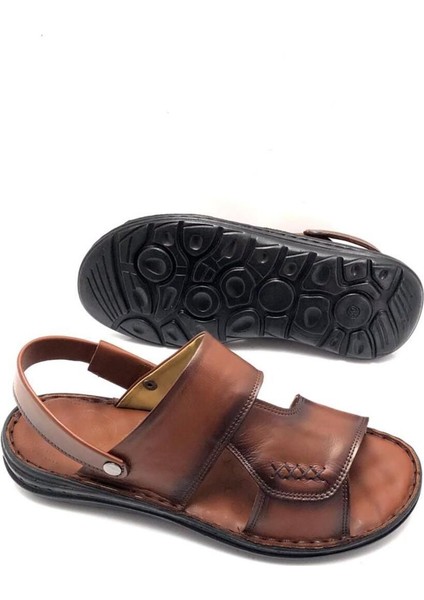 Deri Tam Ortopedik Masajlı Erkek Sandalet modelleri