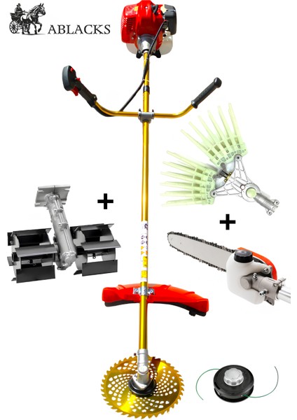 Yan Tırpan + Tırnaklı Silkeleme + Dal Budama + Paletli Çapa Aparatı