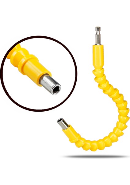 Akrobat Bits Uzatma 30CM Flexible Esnek Katlanır Bükülür Spiral Tornavida Vidalama Matkap Ucu