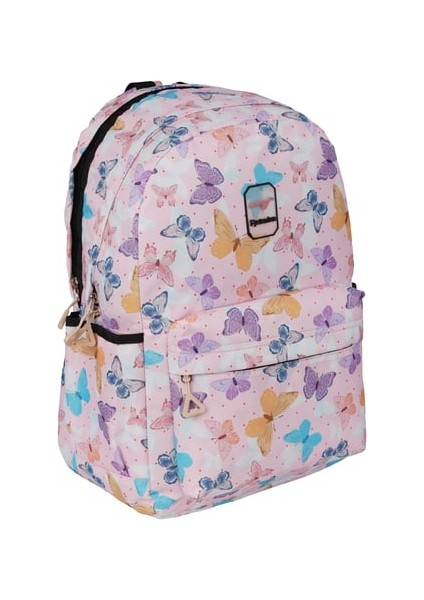 Kelebek Desenli 3 Bölmeli Suya Dayanıklı Tablet Bölmeli Ergonomik Okul Sırt Çantası