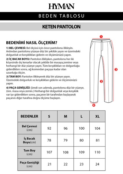 Erkek Beli Lastikli Baggy Kalıp Keten Pantolon