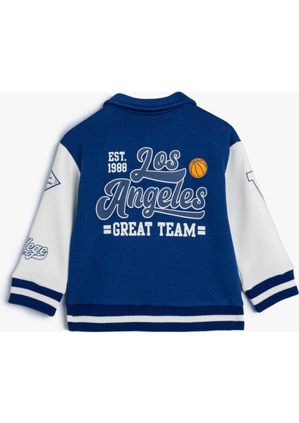 Kolej Ceket Renk Bloklu Cepli Çıtçıt Kapamalı Polo Yaka fiyatları