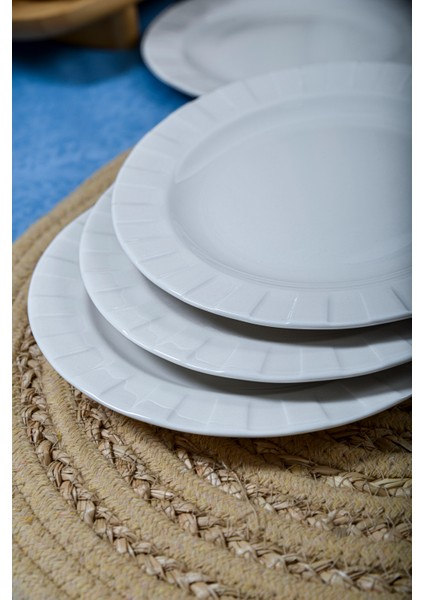 6'lı Zümrüt 18 cm Porselen Pasta ve Tatlı Tabağı Seti - Zarif ve Modern Tasarım indirimleri