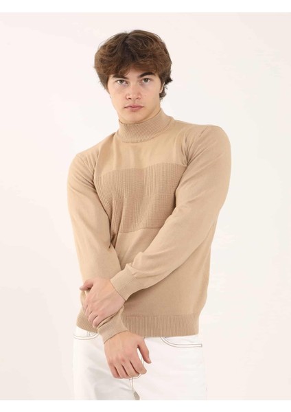 Camel Erkek Regular Fit Dik Yaka Triko - 90639 modelleri