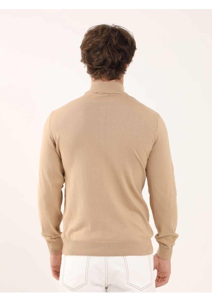 Camel Erkek Regular Fit Dik Yaka Triko - 90639 fırsatları