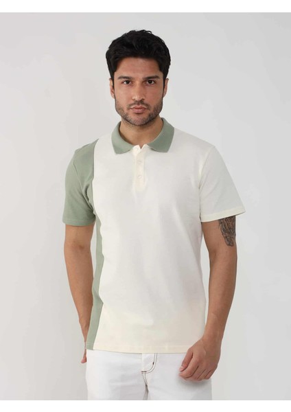 Yeşil Erkek Slim Fit Desenli Polo Yaka T-shirt fiyatları