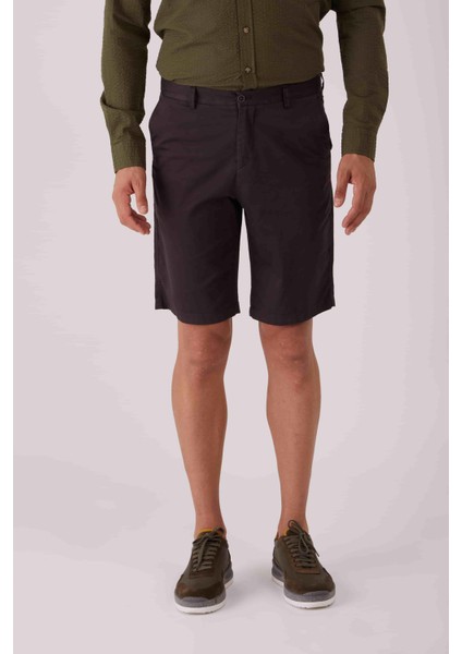 Koyu Gri Erkek Regular Fit Short