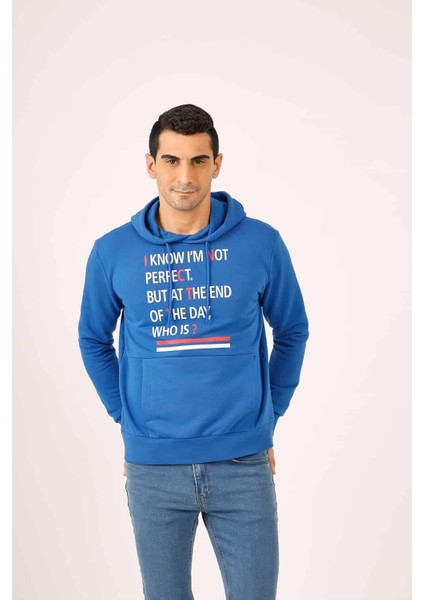 Saks Erkek Regular Fit Kapüşonlu Sweatshirt