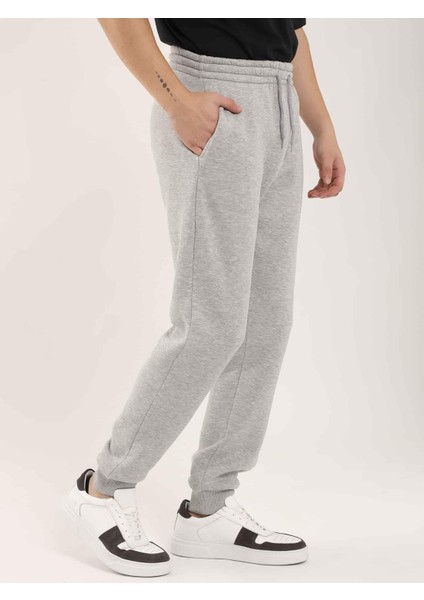Gri Melanj Erkek Regular Fit Eşofman Altı