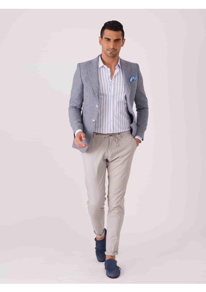 Mavi Erkek Ekstra Slim Fit Sivri Yaka Ceket