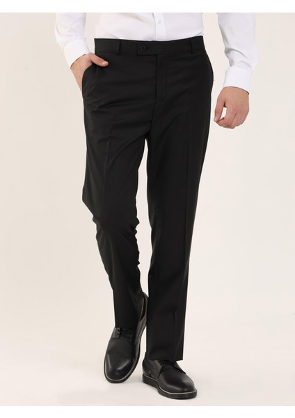 Siyah Erkek Regular Fit Pantolon