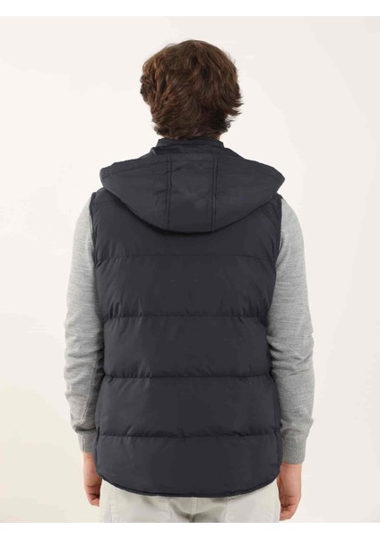 Lacivert Erkek Regular Fit Dik Yaka Yelek Mont modelleri