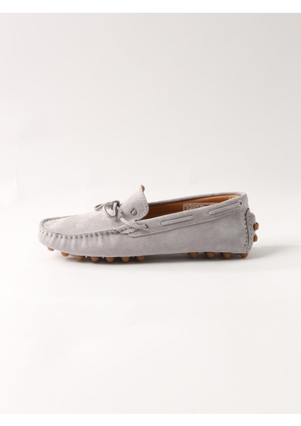 Gri Erkek Süet Loafer Ayakkabı - 105710