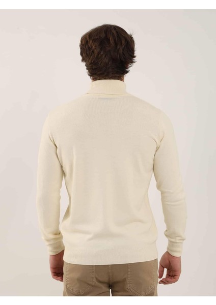 Kemik Erkek Slim Fit Tam Balıkçı Yaka Triko fırsatları