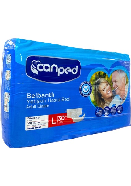 Tekstil Belbantlı Hasta Bezi Large Beden 30'lu