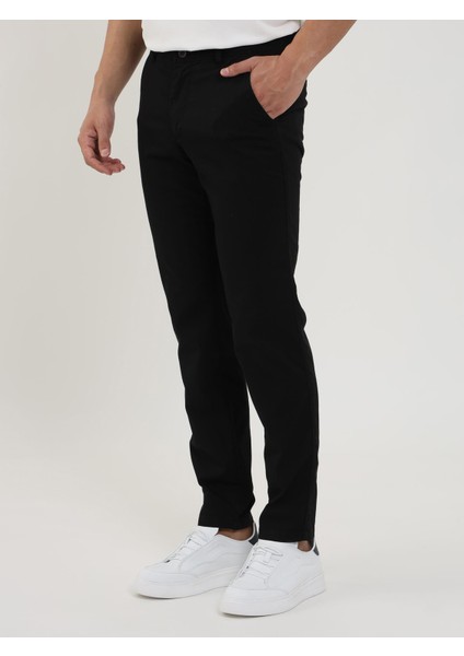 Siyah Erkek Slim Fit Petek Desenli Casual Pantolon - 103220 fiyatları