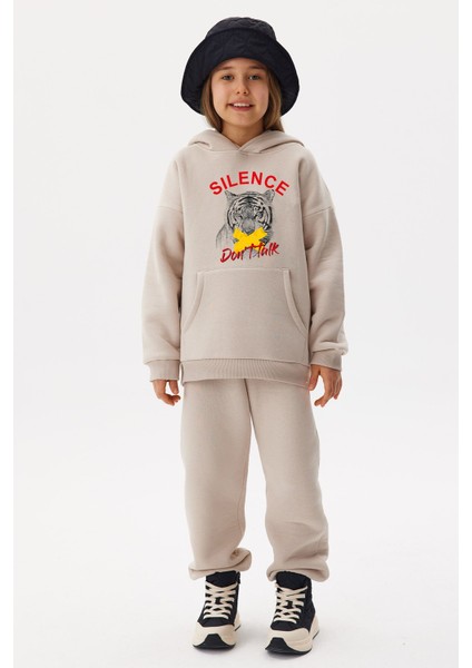 Oversize Pamuklu Sılence Don't Talk Alt Üst Takım