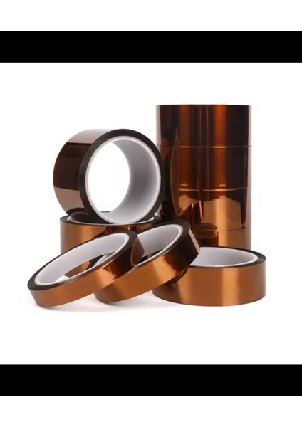 Kapton Tape Yanmaz Bant 20 mm 30 Metre 10 Adet