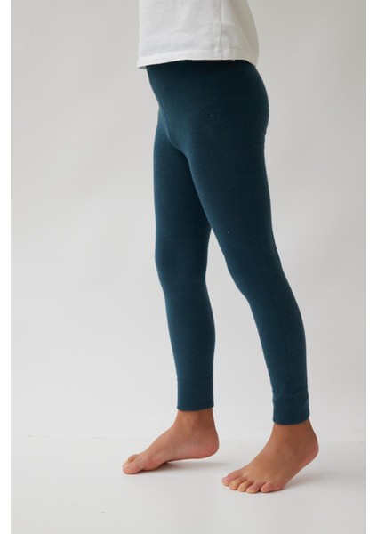 Pamuklu Çocuk Tayt Pantolon Petrol Yeşili fiyatları