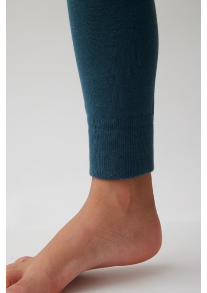 Pamuklu Çocuk Tayt Pantolon Petrol Yeşili fırsatları