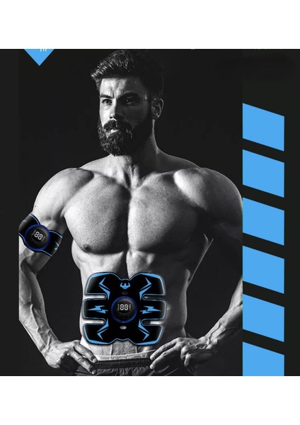 Ems Kablosuz Kasstimulator Trainer Akıllı Fitness Karın Egzersizi Elektrikli Çıkartmaları Vücut Masajı (Yurt Dışından)