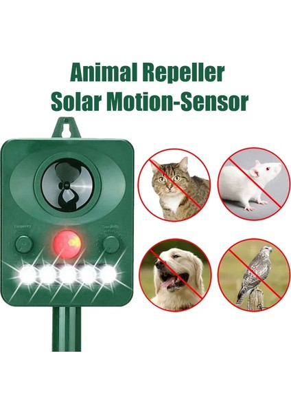 Güneş Enerjili Ultrasonik Hayvan Kovucu Cihaz Açık Hava Flaş Sürücüsü Vahşı Hayvan Kuş Köpek Kedi Yılan Fare Korkutucu Bahçe Kovucuları (Yurt Dışından) indirimleri
