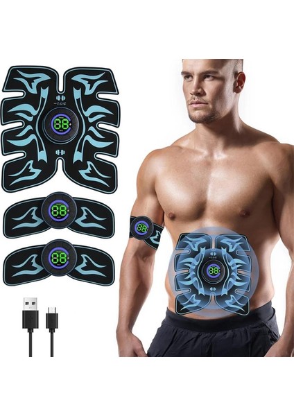 Ems Karın Kası Yaması Tembel Ev Fitness Ekipmanı Masaj Karın Fitness Cihazı Akıllı Kas Stimülatörü (Yurt Dışından)