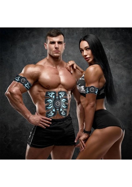 Ems Karın Kası Yaması Tembel Ev Fitness Ekipmanı Masaj Karın Fitness Cihazı Akıllı Kas Stimülatörü (Yurt Dışından)