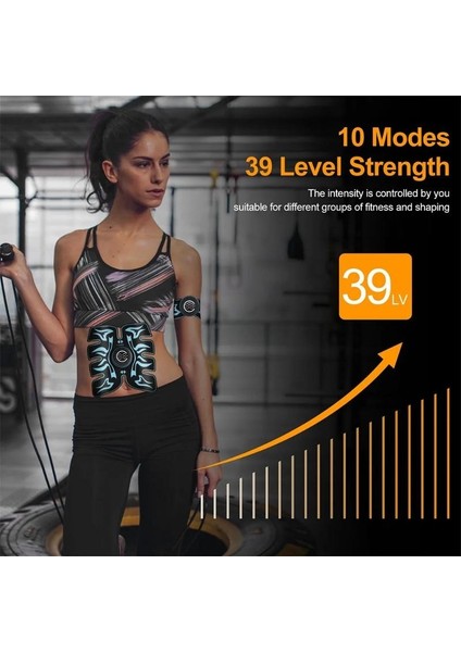 Ems Karın Kası Yaması Tembel Ev Fitness Ekipmanı Masaj Karın Fitness Cihazı Akıllı Kas Stimülatörü (Yurt Dışından)