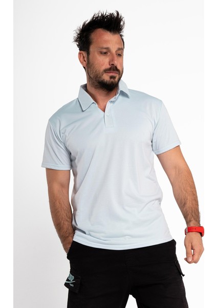Aşırı Terleme Önleyici Polo Yaka Erkek Tişört, Islaklık Sızdırmaz, Çift Katmanlı