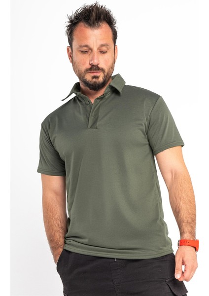 Aşırı Terleme Önleyici Polo Yaka Erkek Tişört, Islaklık Sızdırmaz, Çift Katmanlı