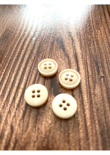 11,5 mm Bej Polyester Düğme (25 Adet) fiyatları