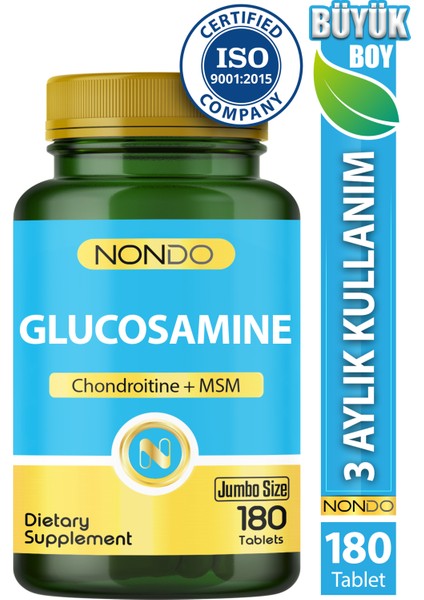 Glucosamine 180 Tablet (Jumbo Boy 3 Aylık Kullanım)