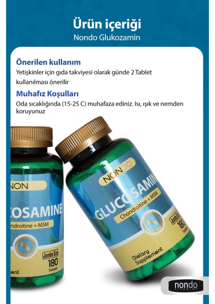 Glucosamine 180 Tablet (Jumbo Boy 3 Aylık Kullanım)