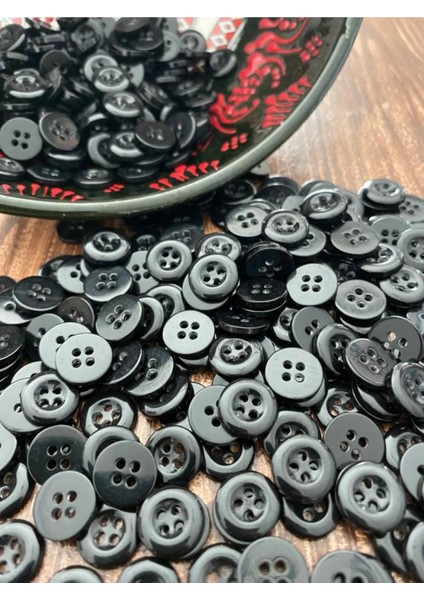 11,5 mm Siyah Gömlek Düğmesi (30 Adet)