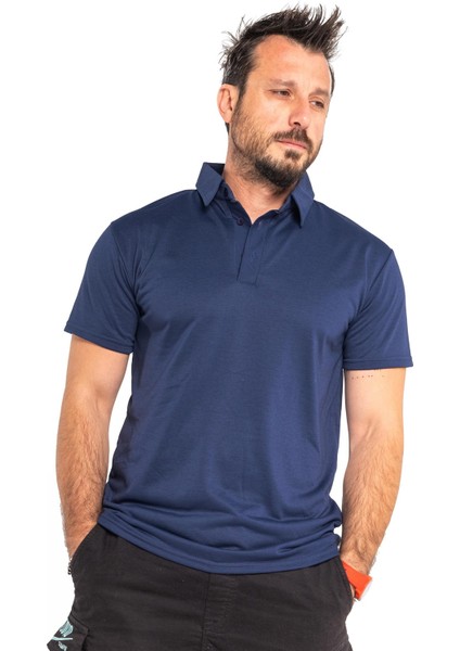 Aşırı Terleme Önleyici Polo Yaka Erkek Tişört, Islaklık Sızdırmaz, Çift Katmanlı