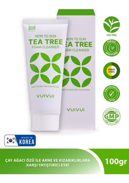 Byeolee Tea Tree Foam Cleanser Kore Üretimi Köpük Temizleyici 100GR