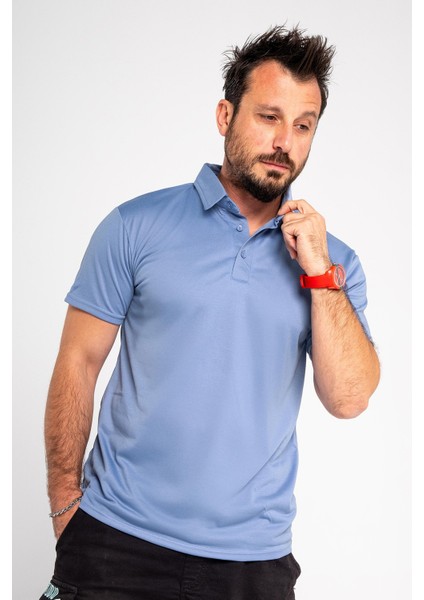 Aşırı Terleme Önleyici Polo Yaka Erkek Tişört, Islaklık Sızdırmaz, Çift Katmanlı