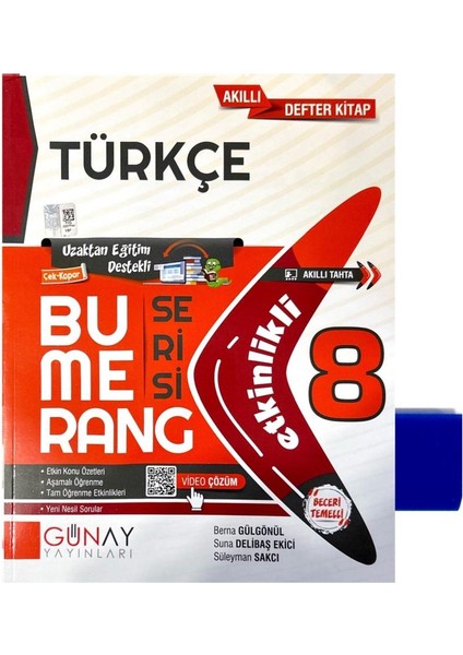 8.sınıf Bumerang Türkçe Defter-Kitap-Yeni-(Silgi Hediye)