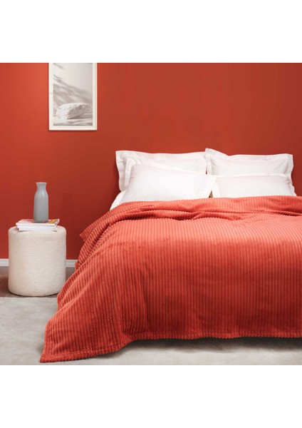 Joena Tek Kişilik Battaniye Terracotta