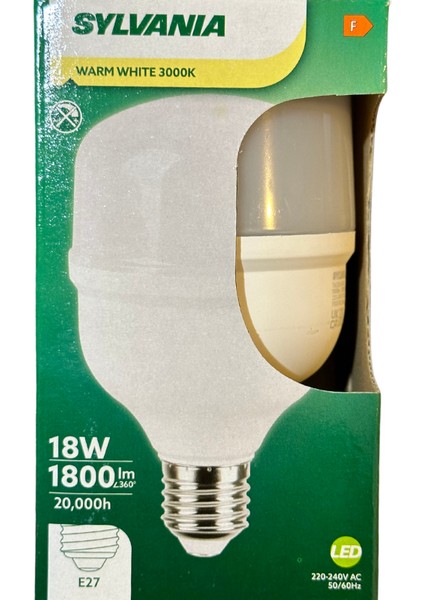 18W 3000K (Sarı Işık) E27 Duylu Torch Ampul (2 Adet)