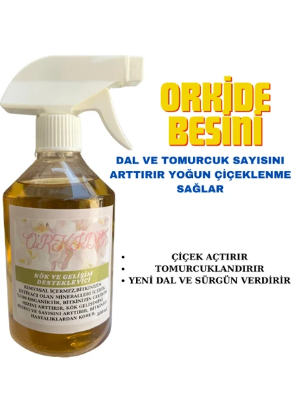 Karaoğlan Tarım Orkide Besini Vitamini Orkide Bakım Ürünü Gelişim Hızlandırıcı Sprey Sıvı Bitki Besini 500ML