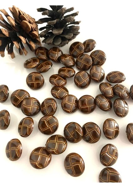 17,5 mm Deri Görünümlü Top Düğme(15 Adet)