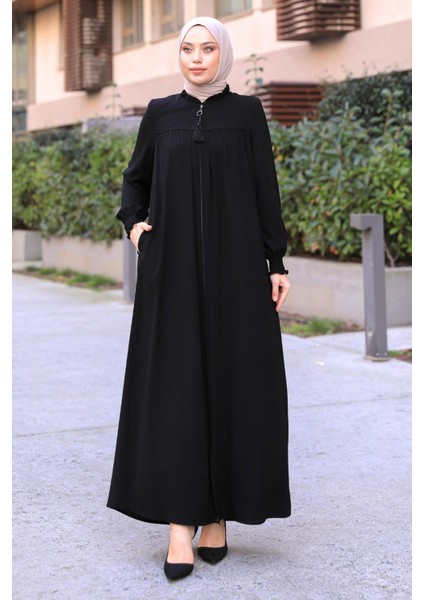Robalı Cepli Ferace Siyah