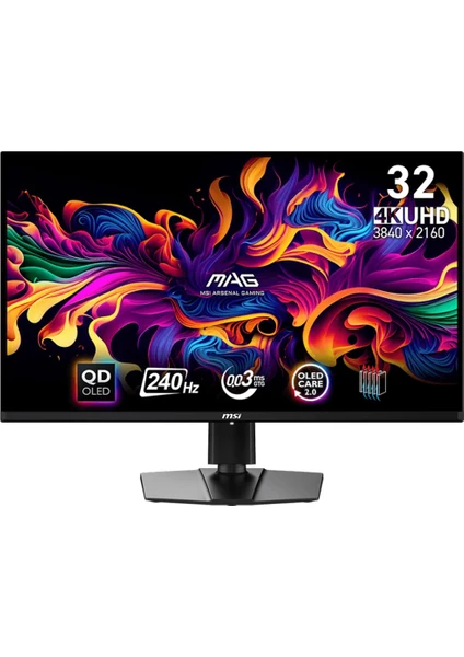 MAG 321UPX QD-OLED 31.5" 0.03ms 240Hz UHD QD-OLED Adaptive-Sync Gaming (Oyuncu) Monitör