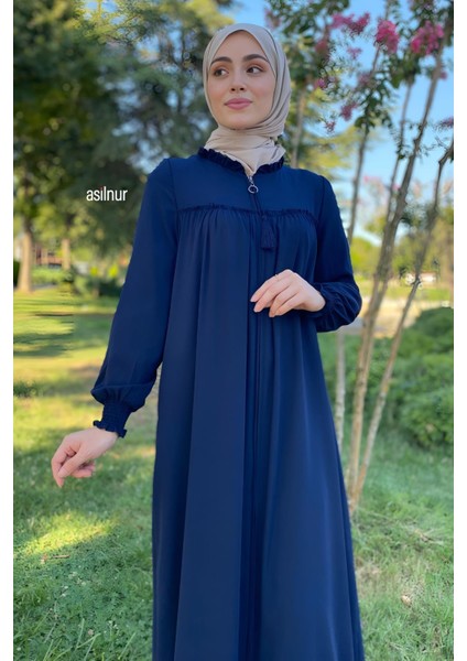 Robalı Cepli Ferace Lacivert