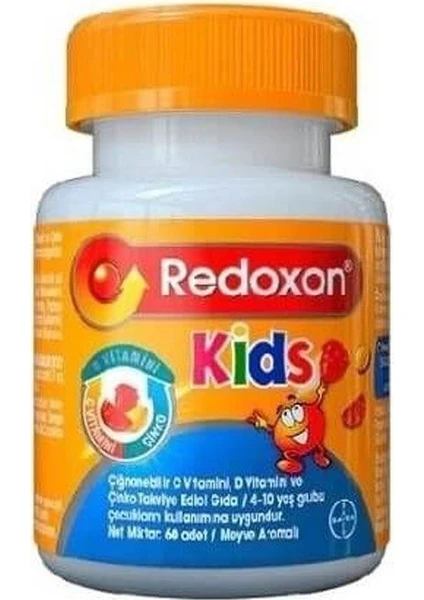 Redoxon Kids C Vitamini D Vitamini Ve Çinko Içeren Çiğnenebilir Tablet 60 Adet