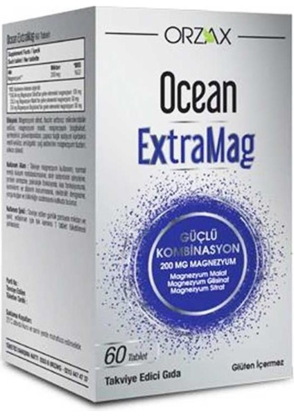 Extramag Üçlü Kombinasyon Takviye Edici Gıda 60 Tablet