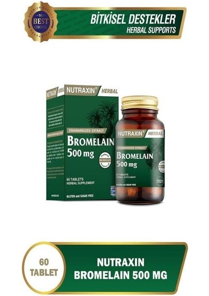 Herbal Bromelain 500 Mg Ananas 60 Tablet